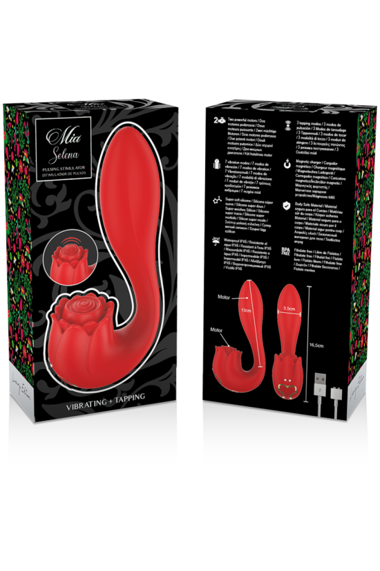 MIA -  SELENA STIMOLATORE VIBRANTE + TAPPING ROSSO