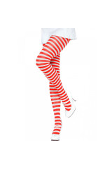 LEG AVENUE - COLLANT A RIGHE BIANCO/ROSSO