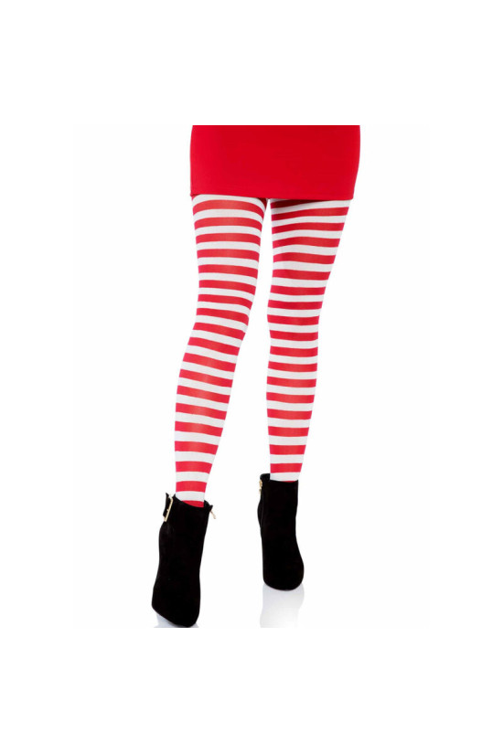 LEG AVENUE - COLLANT A RIGHE BIANCO/ROSSO