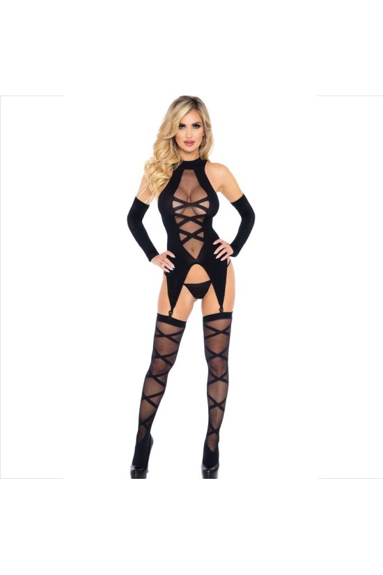 LEG AVENUE - SET 3 PEZZI BODY + LEG AVENUE - CALZE + MANICHE