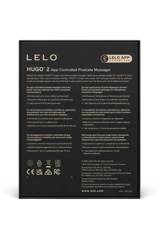 LELO - MASSAGGIATORE PROSTATICO HUGO 2 NERO