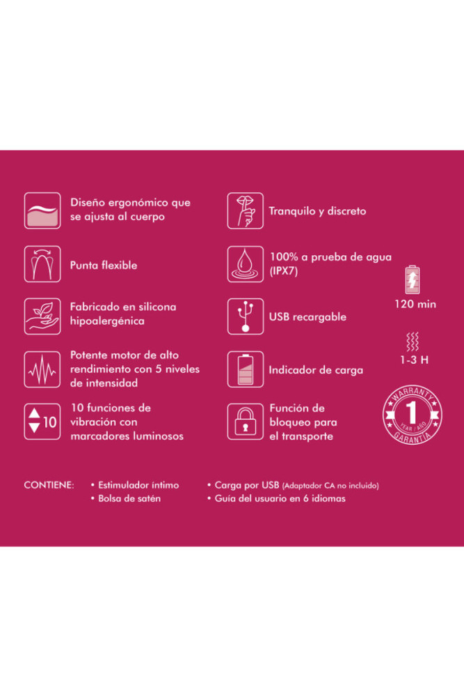 SHUNGA - ESPOSITORE DA 6 MASSAGGIATORI INTITI FUCSIA