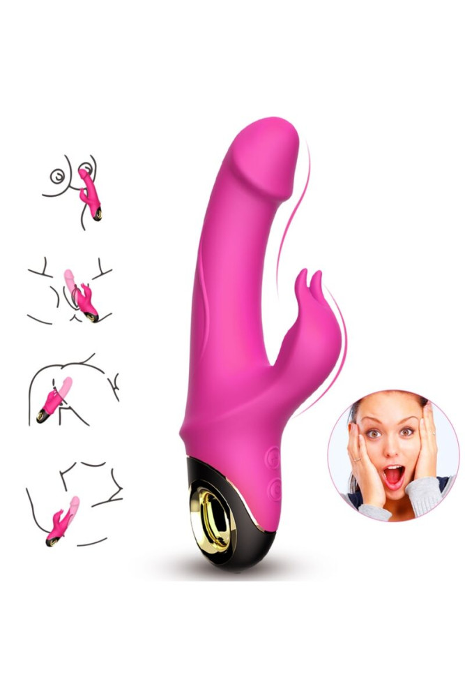 ARMONY - METEROR DILDO VIBRATORE RABBIT ROTATOR FUCSIA