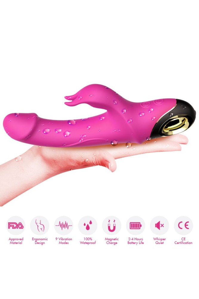 ARMONY - METEROR DILDO VIBRATORE RABBIT ROTATOR FUCSIA