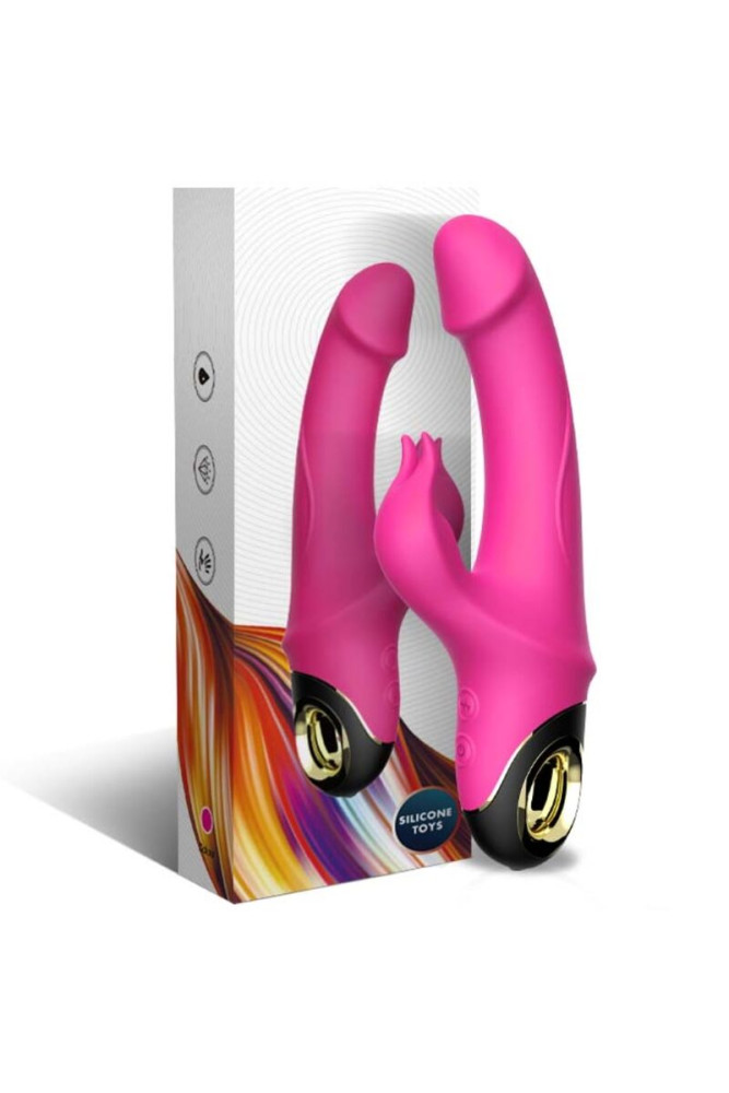 ARMONY - METEROR DILDO VIBRATORE RABBIT ROTATOR FUCSIA