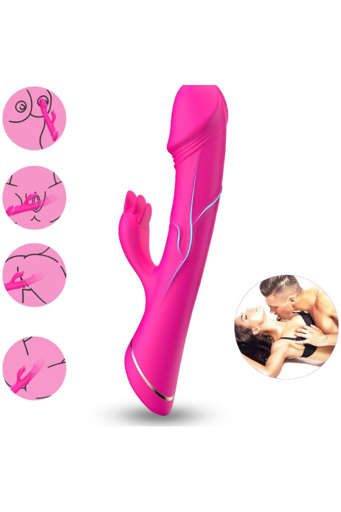 ARMONY - DILDO VIBRATORE CONIGLIO IN SILICONE FUCSIA