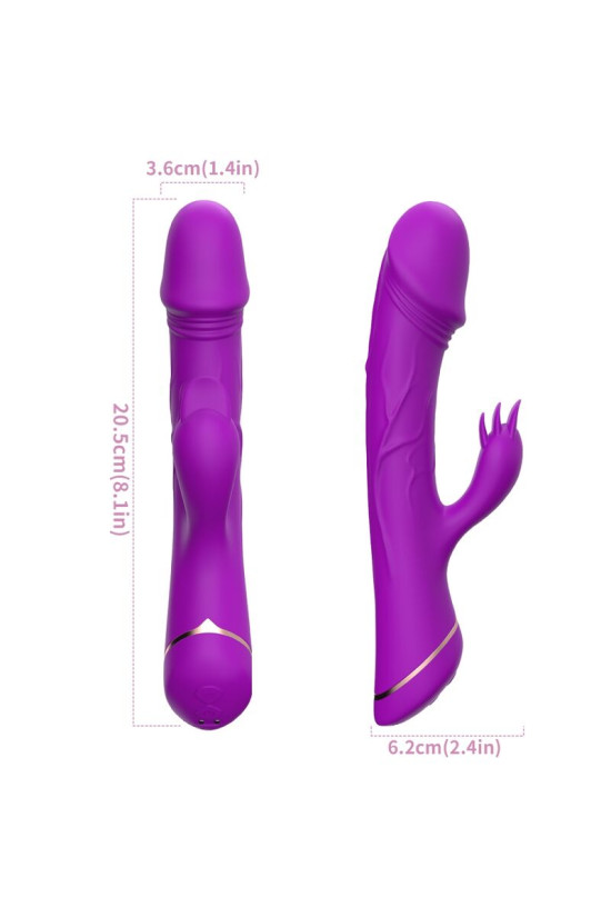 ARMONY - VIBRATORE DILDO CONIGLIO IN SILICONE VIOLA