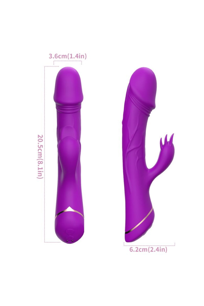 ARMONY - VIBRATORE DILDO CONIGLIO IN SILICONE VIOLA