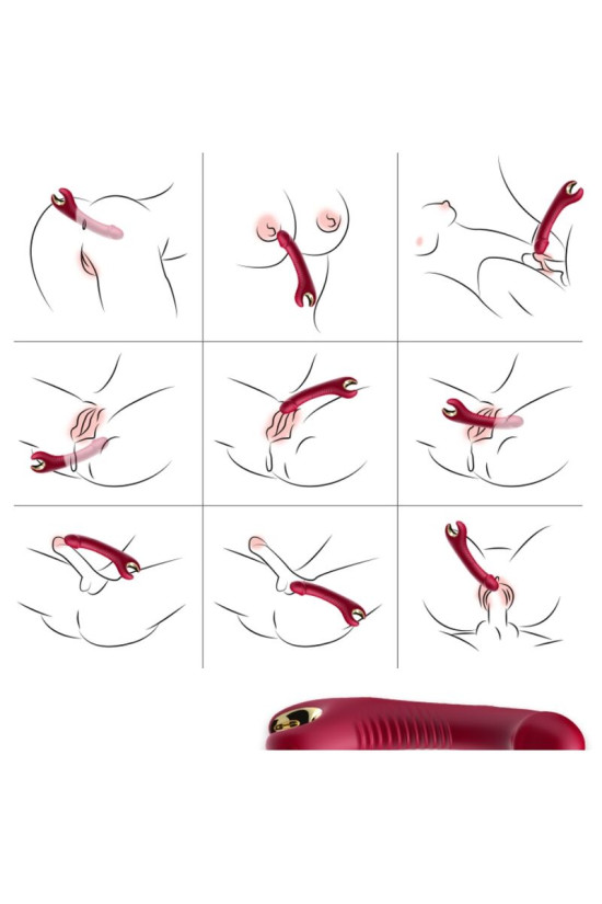ARMONY - VIBRATORE E ROTATORE PRINCE DILDO ROSSO