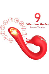 ARMONY - VIBRATORE DELFIN MULTIPOSIZIONE ED EFFETTO CALORE ROSSO