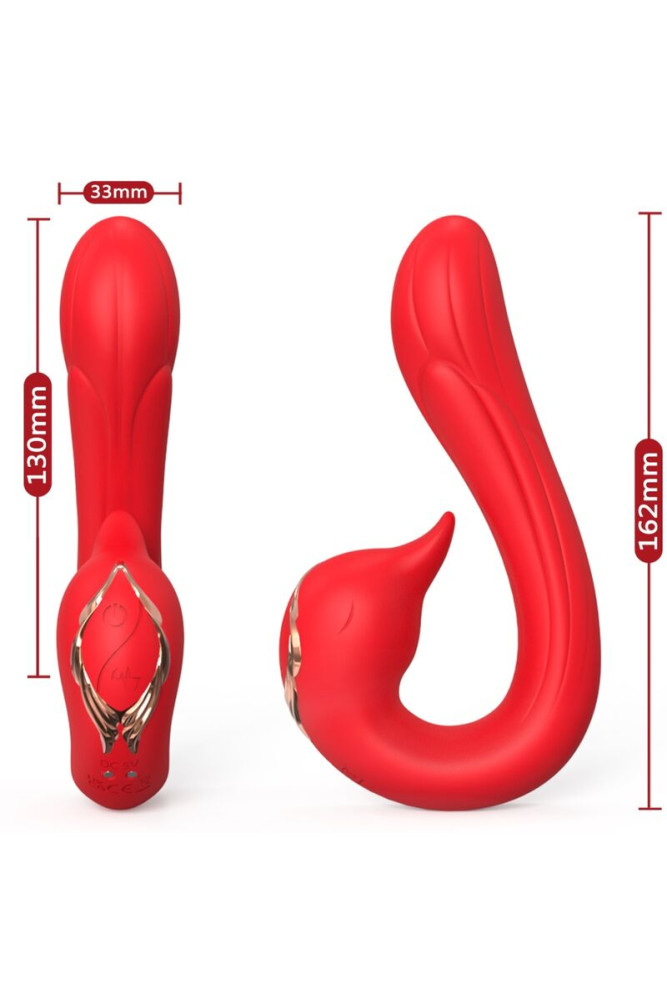ARMONY - VIBRATORE DELFIN MULTIPOSIZIONE ED EFFETTO CALORE ROSSO