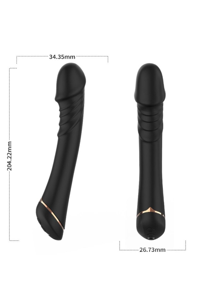 ARMONY - VIBRATORE DILDO IN SILICONE NERO