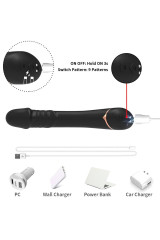 ARMONY - VIBRATORE DILDO IN SILICONE NERO