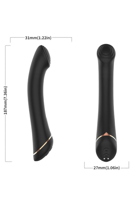ARMONY - VIBRATORE FALT TESTA IN SILICONE NERO