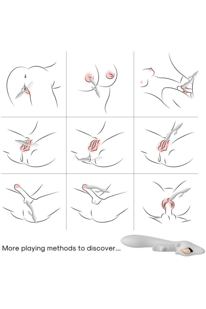 ARMONY - VIBRATORE ELK RABBIT CURVO ROSSO