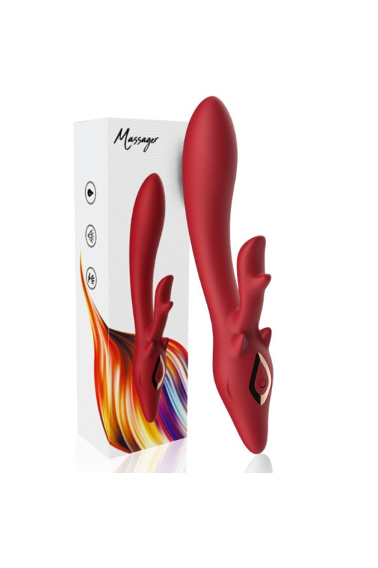 ARMONY - VIBRATORE ELK RABBIT CURVO ROSSO