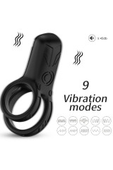 ARMONY - VIBRATORE DOPPIO ANELLO NERO