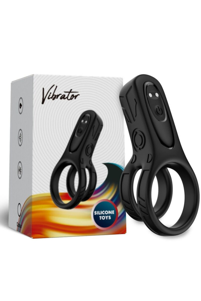 ARMONY - VIBRATORE DOPPIO ANELLO NERO