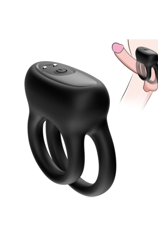 ARMONY - VIBRATORE DOPPIO ANELLO NERO