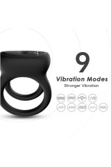 ARMONY - VIBRATORE DOPPIO ANELLO NERO
