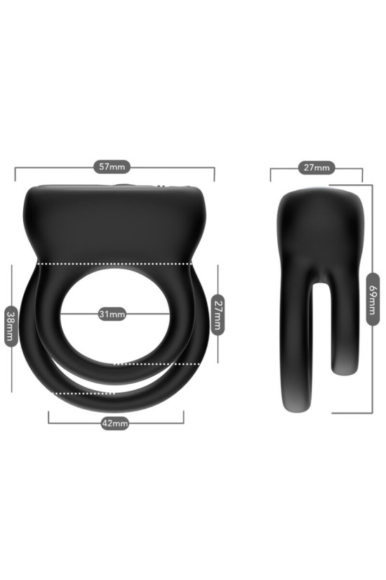 ARMONY - VIBRATORE DOPPIO ANELLO NERO