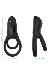 ARMONY - VIBRATORE DOPPIO ANELLO NERO