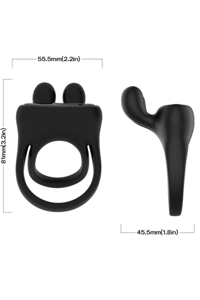 ARMONY - ANELLO VIBRATORE RABBIT NERO