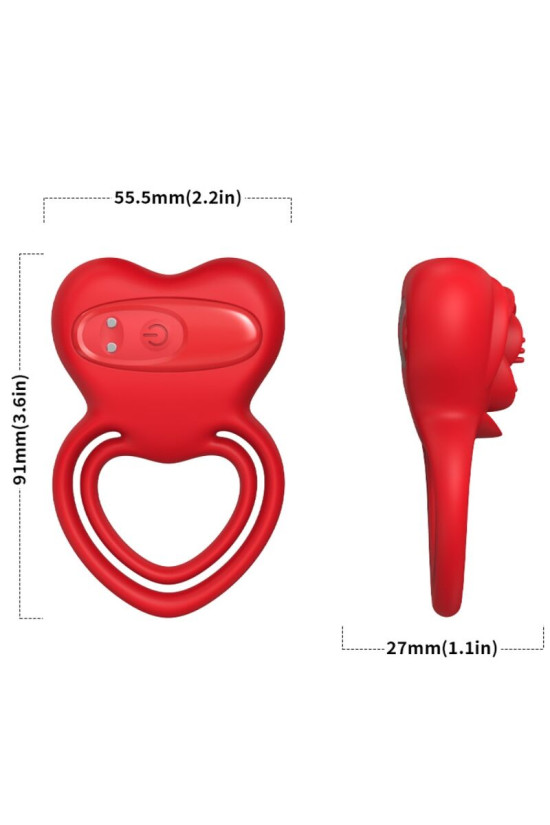 ARMONY - ANELLO VIBRATORE CUORE ROSSO