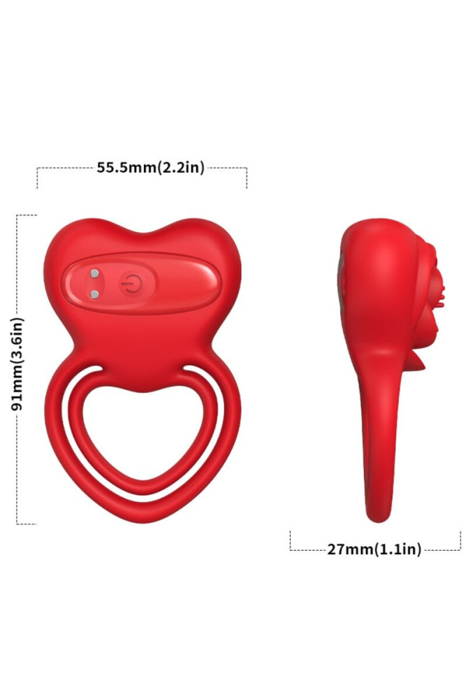 ARMONY - ANELLO VIBRATORE CUORE ROSSO