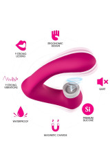 ARMONY - SECRETKISS LICKING VIBRATING CLITORIDE & VIBRATORE CURVO FUCSIA