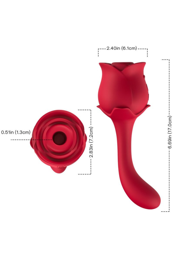 ARMONY - ROSELOVER CLITORIDE ASPIRATORE E STIMOLATORE ROSSO