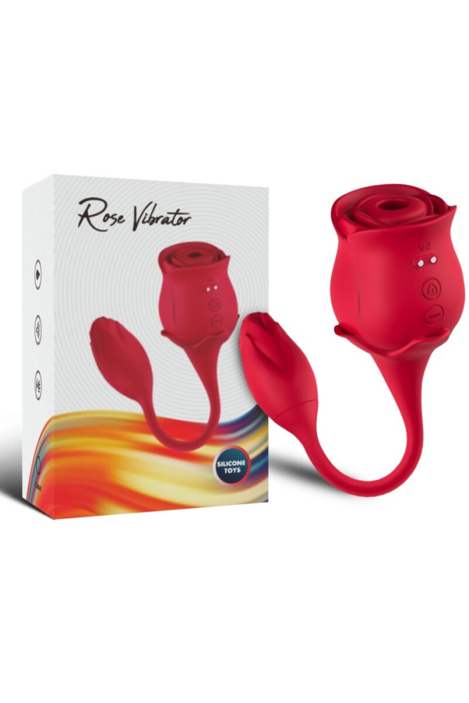 ARMONY - VIBRATORE E SUCCHIATORE CLITORIDE ROSA 10 MODALITÀ ROSSO