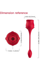 ARMONY - VIBRATORE E SUCCHIATORE CLITORIDE ROSA 10 MODALITÀ ROSSO
