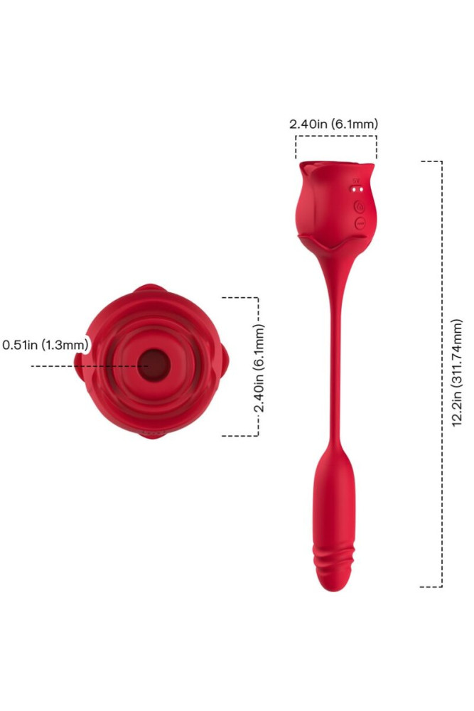 ARMONY - ROSEKNIGTH CLITORIDE SUCKER & VIBRATOR ROSSO