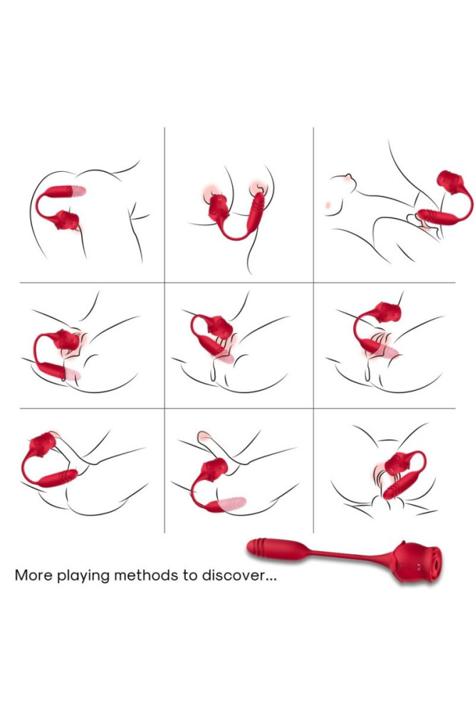 ARMONY - ROSEKNIGTH CLITORIDE SUCKER & VIBRATOR ROSSO