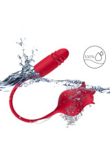 ARMONY - CLITORITE VIBRANTE LECCATA DI ROSA E VIBRATORE ROSSO