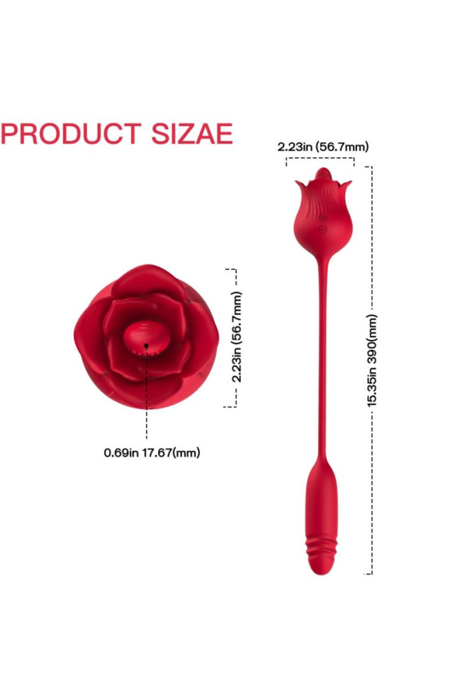 ARMONY - CLITORITE VIBRANTE LECCATA DI ROSA E VIBRATORE ROSSO