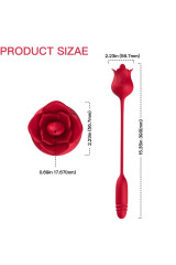 ARMONY - CLITORITE VIBRANTE LECCATA DI ROSA E VIBRATORE ROSSO