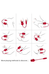 ARMONY - CLITORITE VIBRANTE LECCATA DI ROSA E VIBRATORE ROSSO