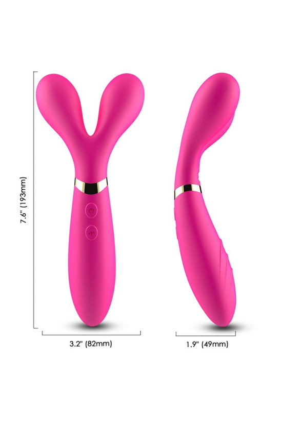ARMONY - MASSAGGIATORE E VIBRATORE A Y-WAND DOPPIA TESTA FUCSIA