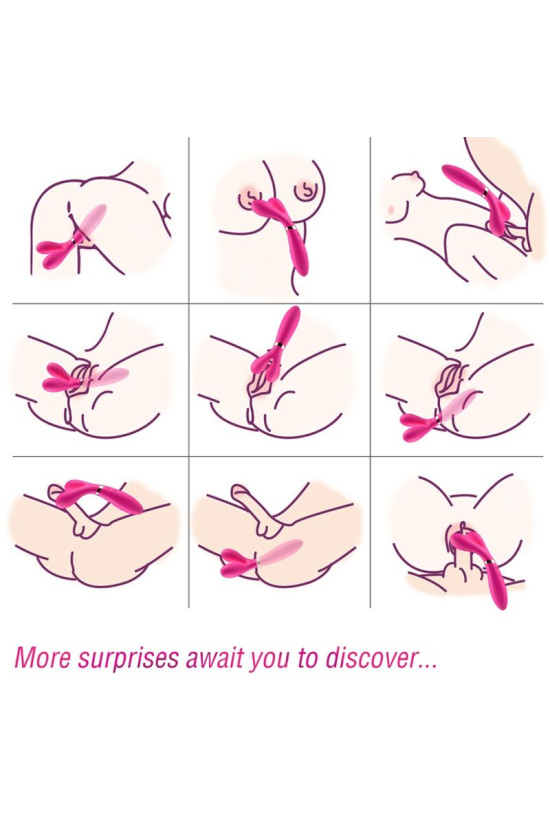 ARMONY - MASSAGGIATORE E VIBRATORE A Y-WAND DOPPIA TESTA FUCSIA