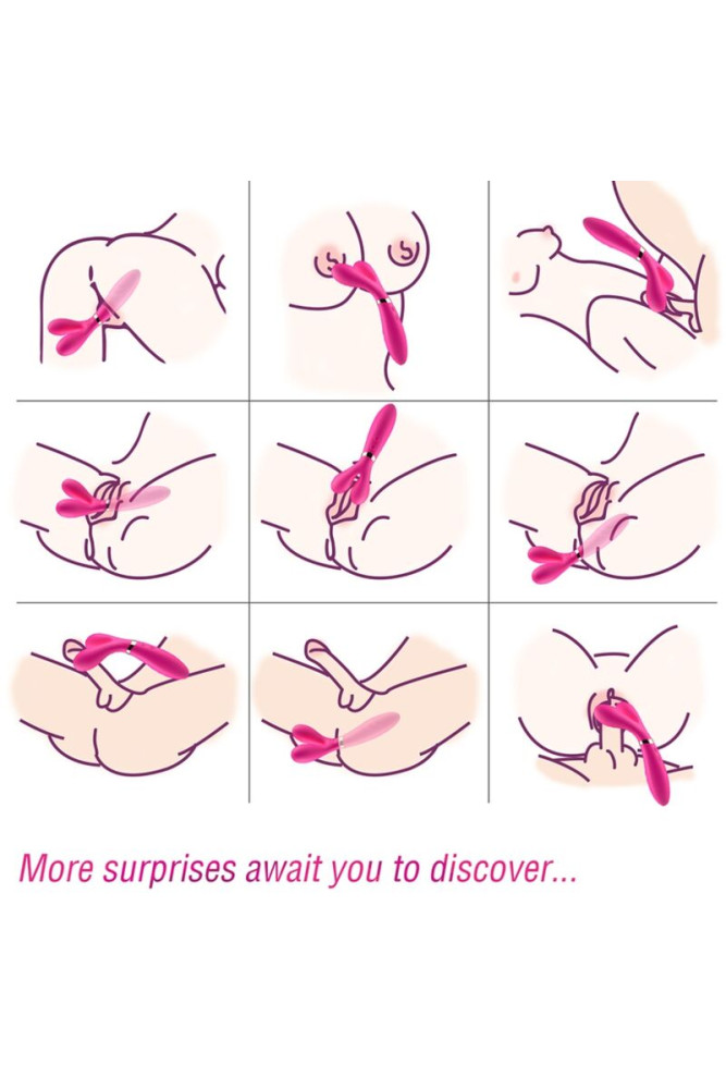 ARMONY - MASSAGGIATORE E VIBRATORE A Y-WAND DOPPIA TESTA FUCSIA