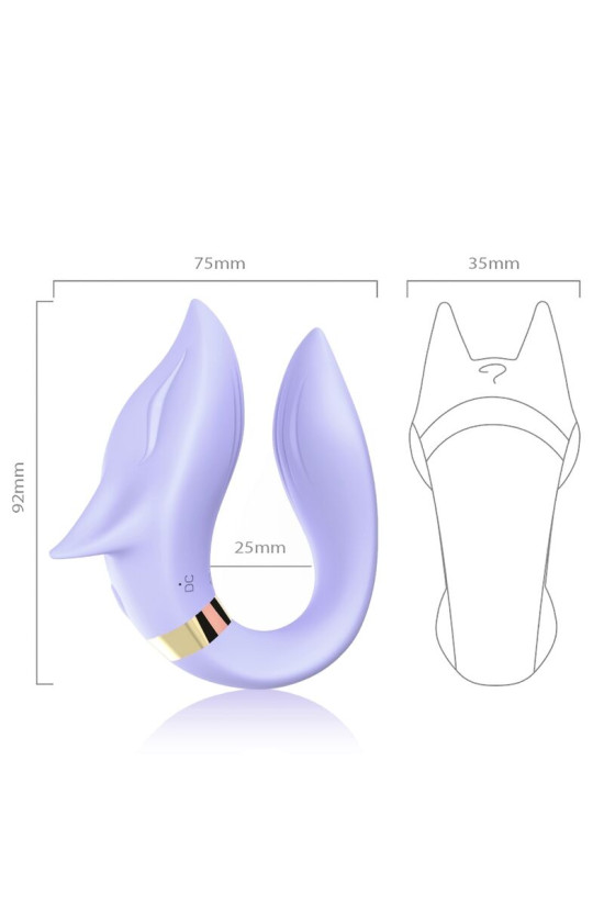 ARMONY - VIBRATORE FOX PER COPPIA TELECOMANDO VIOLA