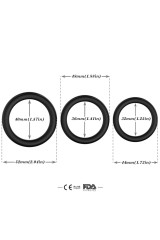 ARMONY - ANELLO TRIPLO IN SILICONE NERO