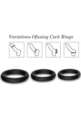 ARMONY - ANELLO TRIPLO IN SILICONE NERO