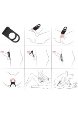 ARMONY - TWINS DOPPIO ANELLO VIBRATORE PER COPPIA NERO