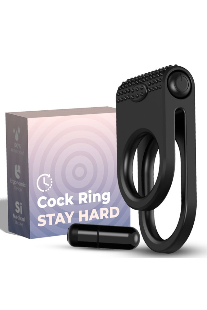 ARMONY - TWINS DOPPIO ANELLO VIBRATORE PER COPPIA NERO