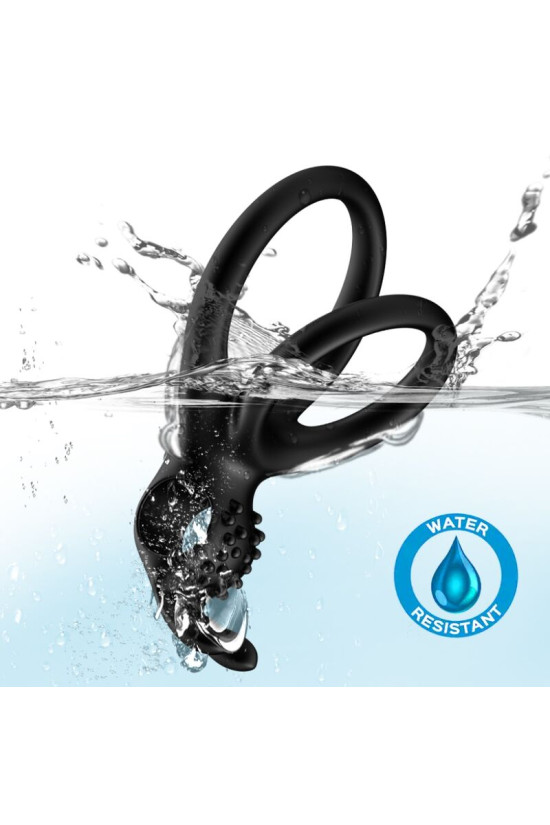 ARMONY - ANELLO VIBRATORE DOPPIO TRAVELLER PER COPPIA RABBIT BLACK