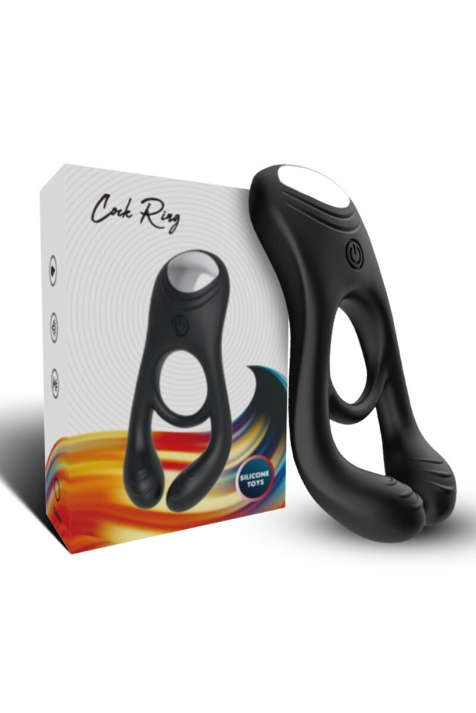 ARMONY - ANELLO VIBRATORE DOPPIO VEYRON GIOCATTOLO PER COPPIA NERO