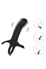 ARMONY - DILDO CON ANELLO E VIBRATORE TELECOMANDO NERO